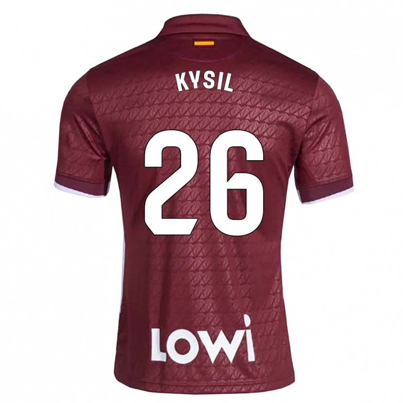 Danxen Herren Vladyslav Kysil #26 Dunkelrot Weiß Auswärtstrikot Trikot 2026/27 T-Shirt Österreich