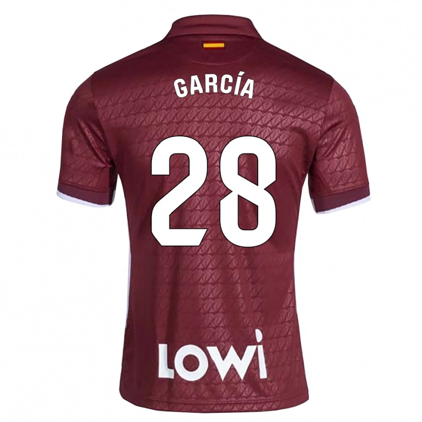 Danxen Herren Hugo García #28 Dunkelrot Weiß Auswärtstrikot Trikot 2026/27 T-Shirt Österreich