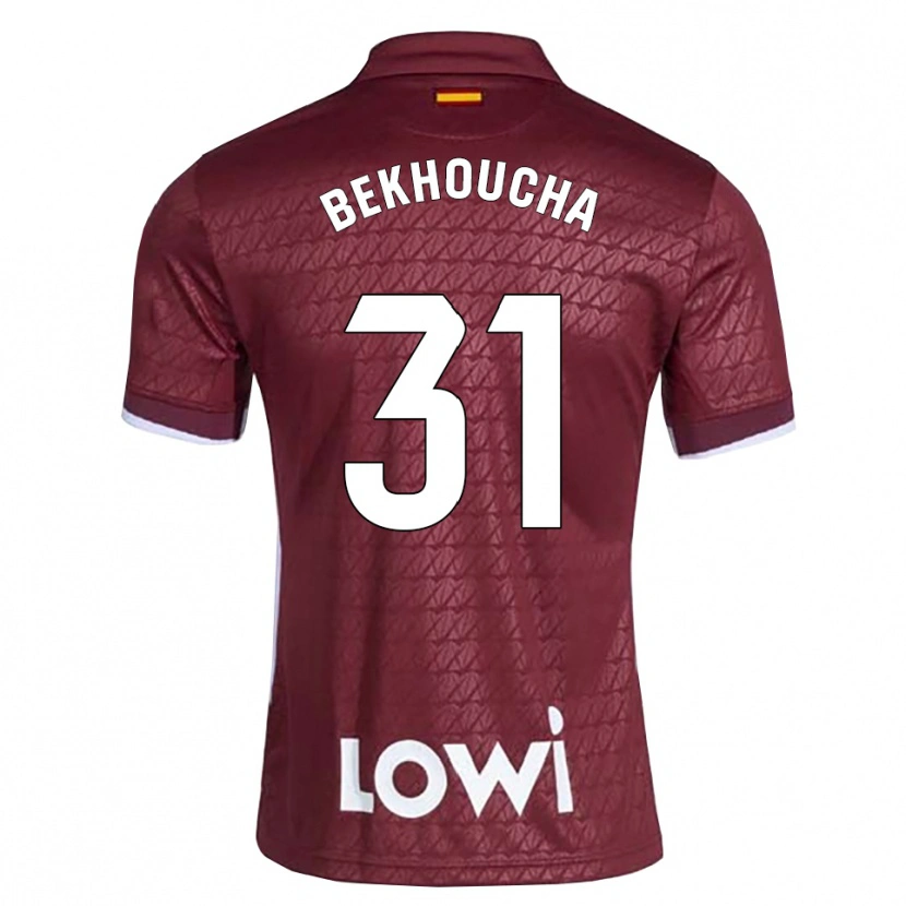 Danxen Herren Ismael Bekhoucha #31 Dunkelrot Weiß Auswärtstrikot Trikot 2026/27 T-Shirt Österreich