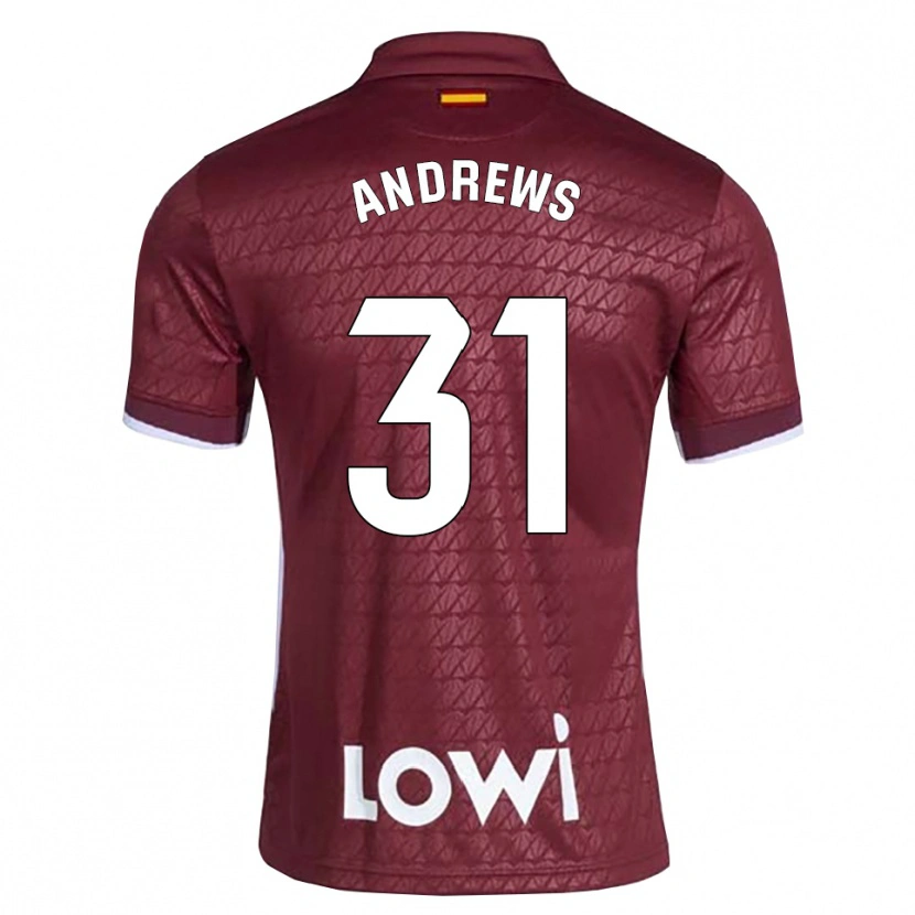 Danxen Herren George Andrews #31 Dunkelrot Weiß Auswärtstrikot Trikot 2026/27 T-Shirt Österreich