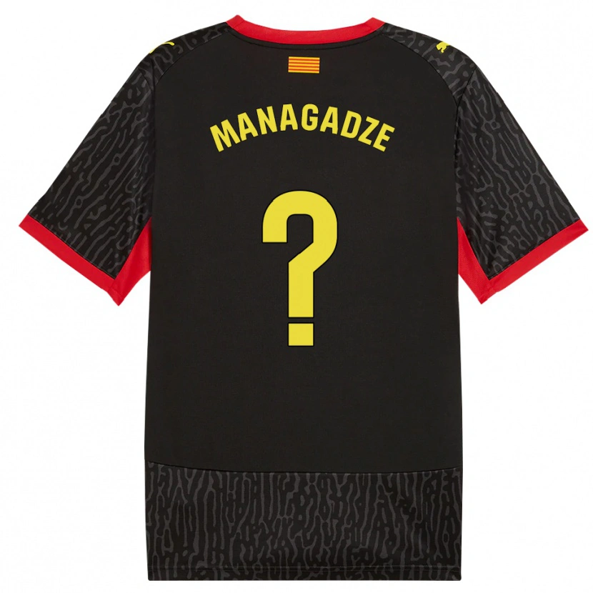 Danxen Herren Luka Managadze #0 Schwarz Gelb Rot Auswärtstrikot Trikot 2026/27 T-Shirt Österreich