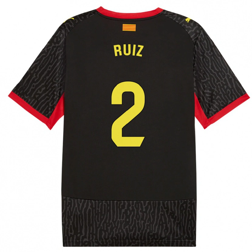 Danxen Herren Ferran Ruiz #2 Schwarz Gelb Rot Auswärtstrikot Trikot 2026/27 T-Shirt Österreich