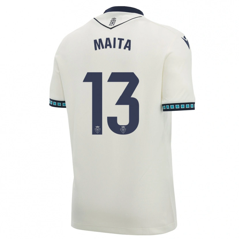 Danxen Herren Maitane Zalba Irañeta #13 Weiß Schwarz Hellblau Auswärtstrikot Trikot 2026/27 T-Shirt Österreich