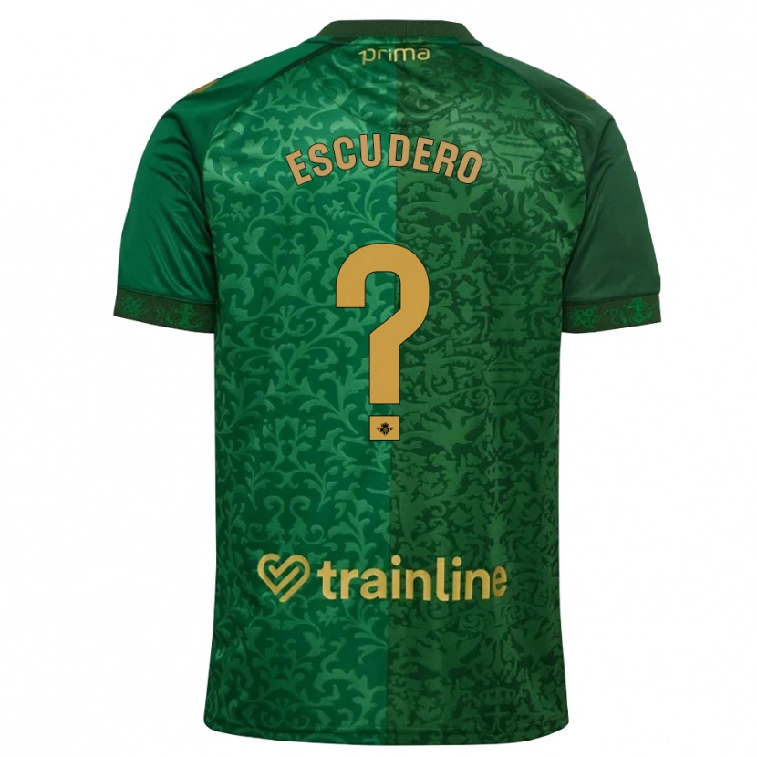 Danxen Herren Ale Escudero #0 Waldgrün Dunkelgoldrute Auswärtstrikot Trikot 2026/27 T-Shirt Österreich