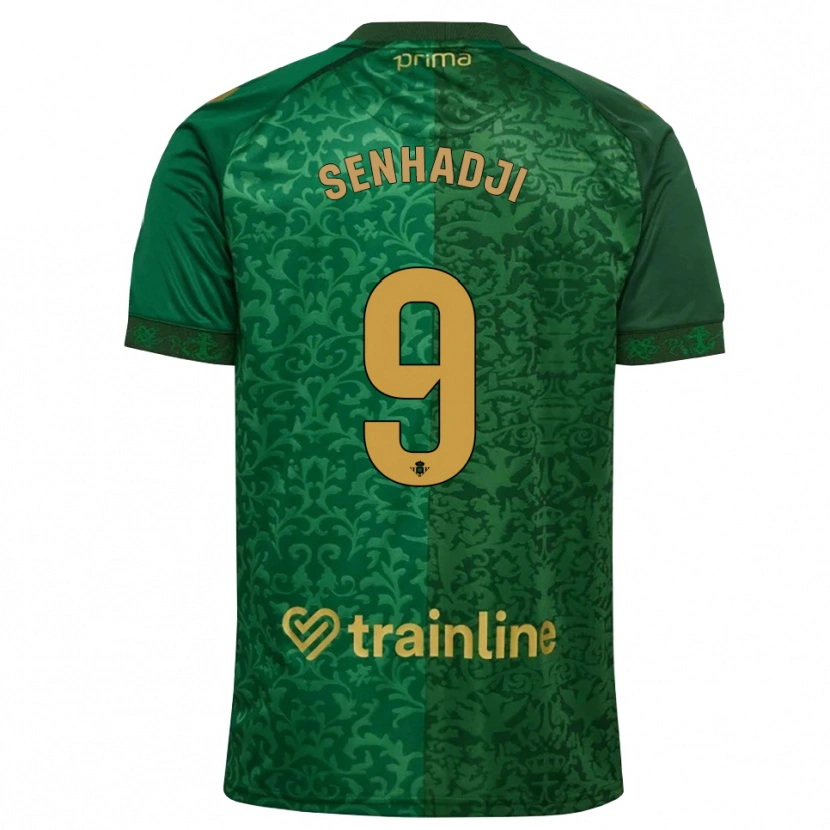 Danxen Herren Yanis Senhadji #9 Waldgrün Dunkelgoldrute Auswärtstrikot Trikot 2026/27 T-Shirt Österreich