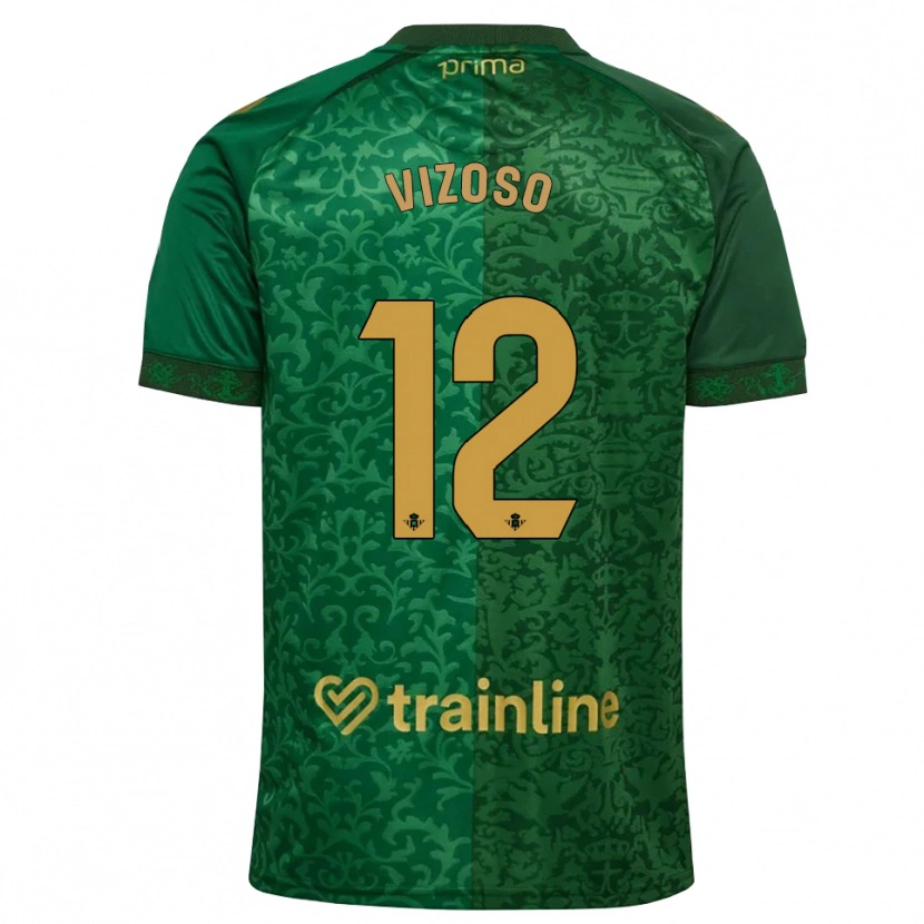 Danxen Herren Paula Vizoso Prieto #12 Waldgrün Dunkelgoldrute Auswärtstrikot Trikot 2026/27 T-Shirt Österreich
