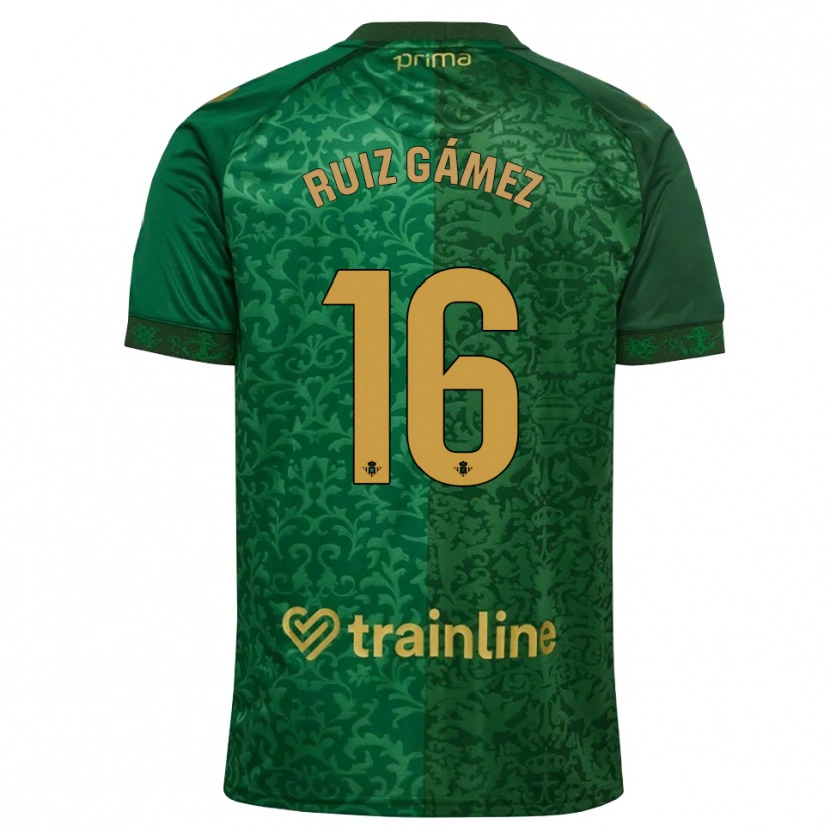 Danxen Herren María Ruiz #16 Waldgrün Dunkelgoldrute Auswärtstrikot Trikot 2026/27 T-Shirt Österreich