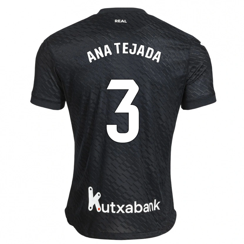 Danxen Herren Ana Tejada Jiménez #3 Schwarz Weiß Auswärtstrikot Trikot 2026/27 T-Shirt Österreich