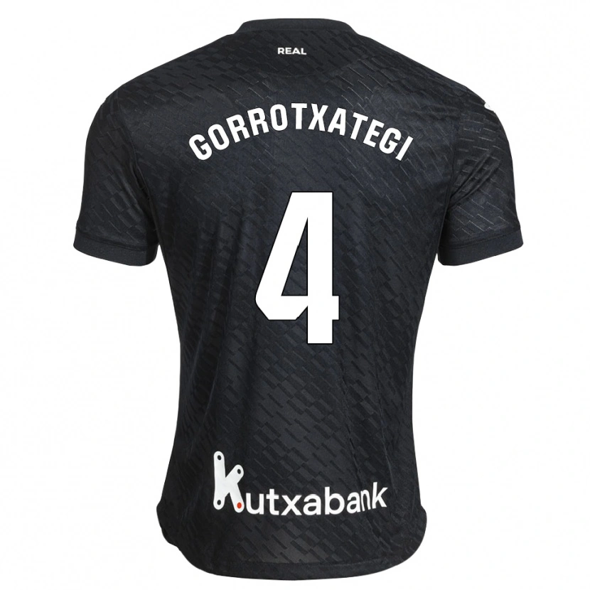 Danxen Herren Jon Gorrotxategi #4 Schwarz Weiß Auswärtstrikot Trikot 2026/27 T-Shirt Österreich