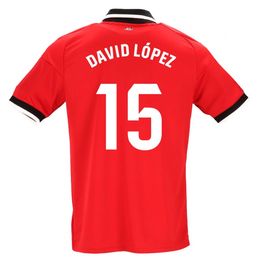 Danxen Herren David López #15 Schwarz Weiß Rot Auswärtstrikot Trikot 2026/27 T-Shirt Österreich