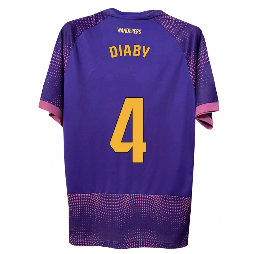 Danxen Herren Bambo Diaby #4 Lila Weiß Rosa Auswärtstrikot Trikot 2026/27 T-Shirt Österreich