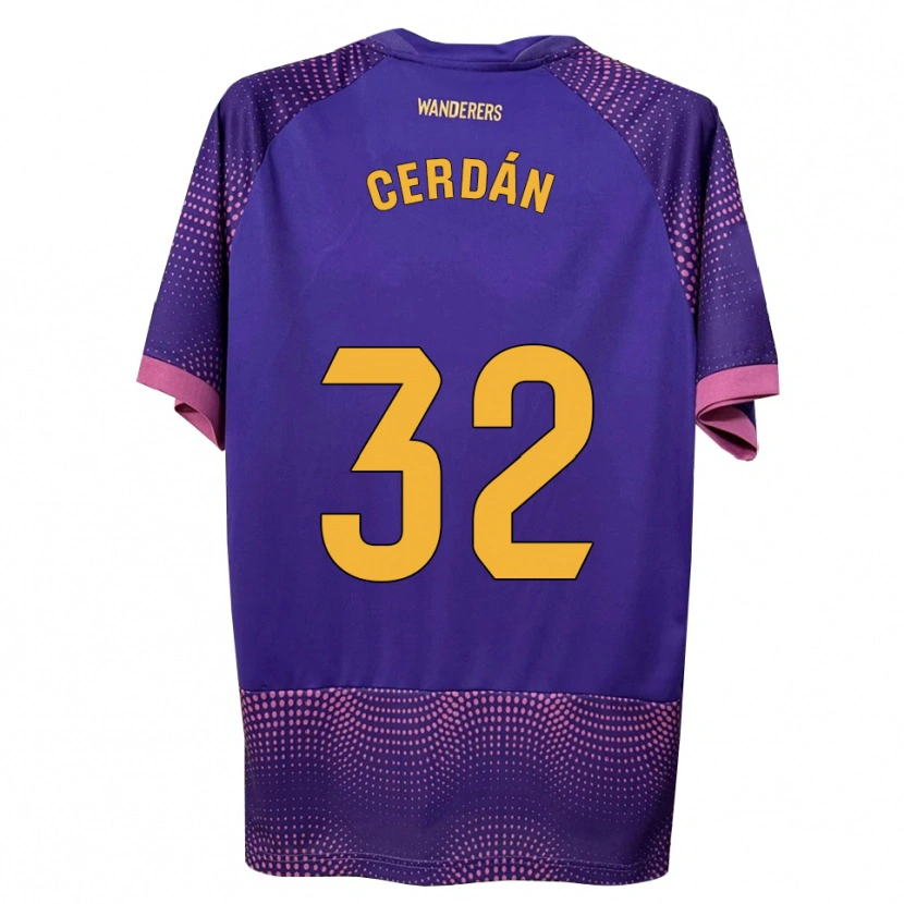 Danxen Herren Pablo Cerdán #32 Lila Weiß Rosa Auswärtstrikot Trikot 2026/27 T-Shirt Österreich