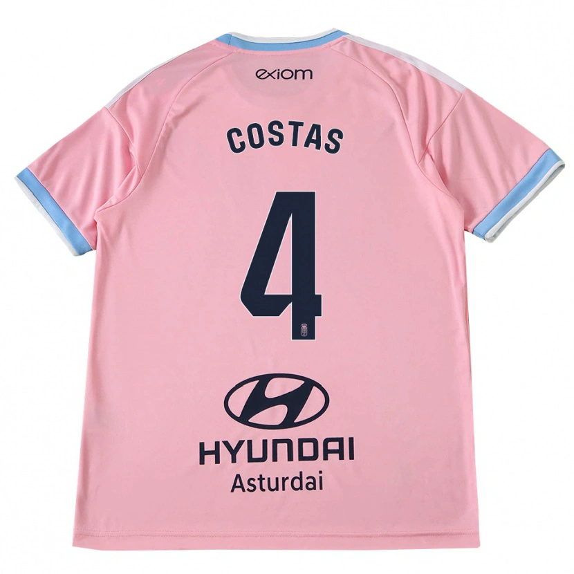 Danxen Herren David Costas #4 Kornblumenblau Rosa Auswärtstrikot Trikot 2026/27 T-Shirt Österreich