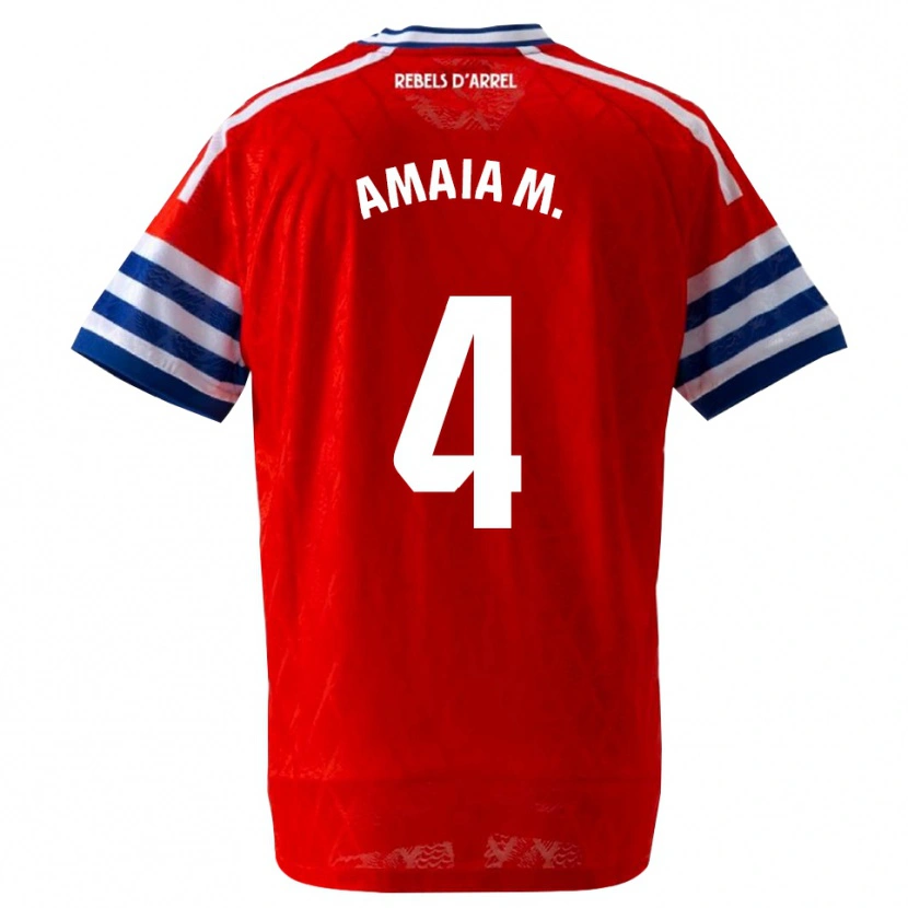 Danxen Herren Amaia Martínez De La Peña #4 Königsblau Rot Auswärtstrikot Trikot 2026/27 T-Shirt Österreich