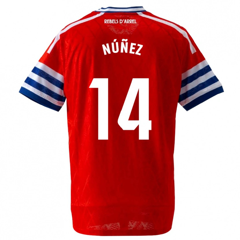 Danxen Herren Unai Núñez #14 Königsblau Rot Auswärtstrikot Trikot 2026/27 T-Shirt Österreich