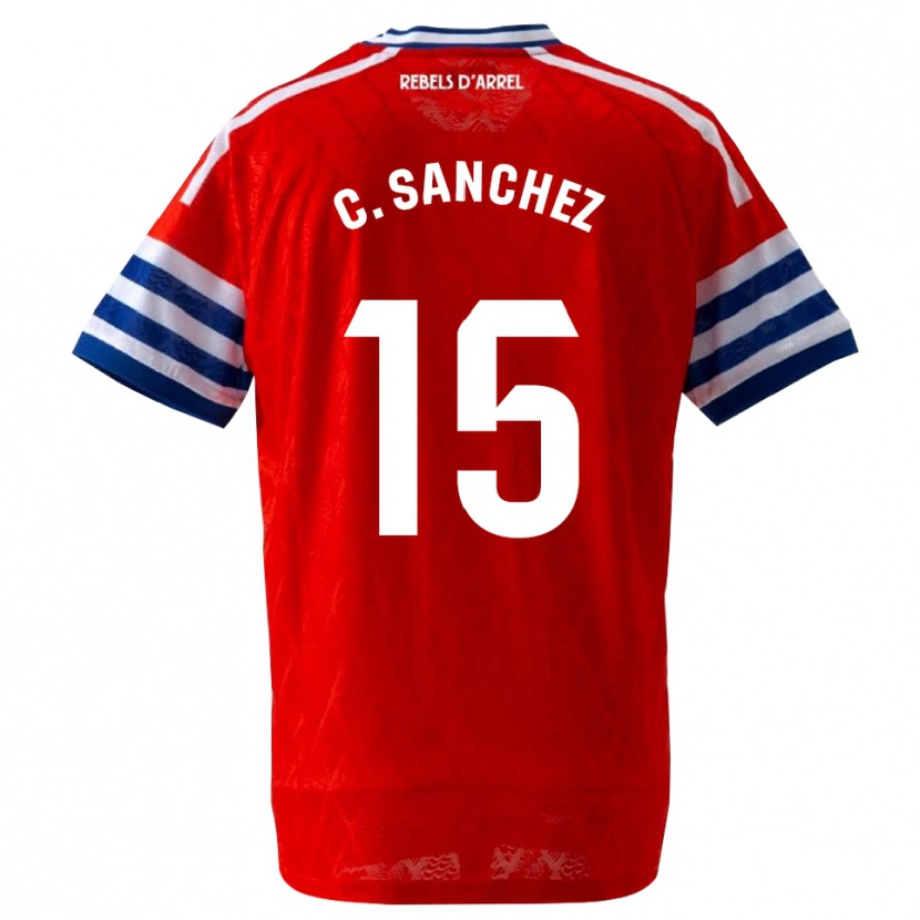 Danxen Herren Carlos Sanchez #15 Königsblau Rot Auswärtstrikot Trikot 2026/27 T-Shirt Österreich