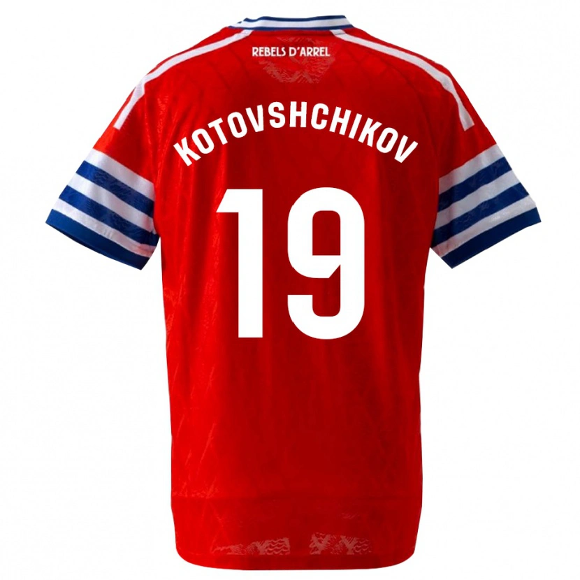 Danxen Herren Makar Kotovshchikov #19 Königsblau Rot Auswärtstrikot Trikot 2026/27 T-Shirt Österreich
