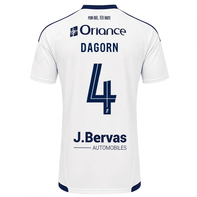 Danxen Herren Maxime Dagorn #4 Marineweiß Auswärtstrikot Trikot 2026/27 T-Shirt Österreich