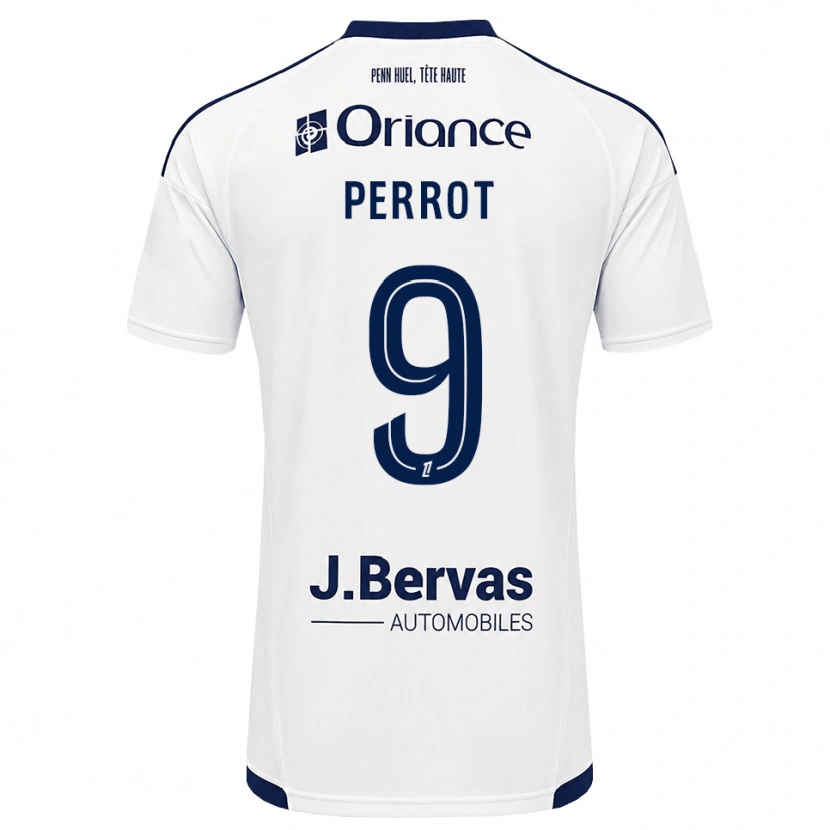 Danxen Herren Maël Perrot #9 Marineweiß Auswärtstrikot Trikot 2026/27 T-Shirt Österreich