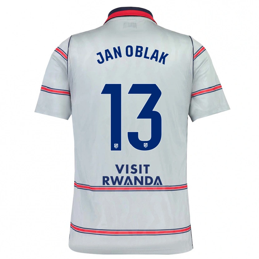 Danxen Herren Jan Oblak #13 Grau Rot Marineblau Ausweichtrikot Trikot 2026/27 T-Shirt Österreich