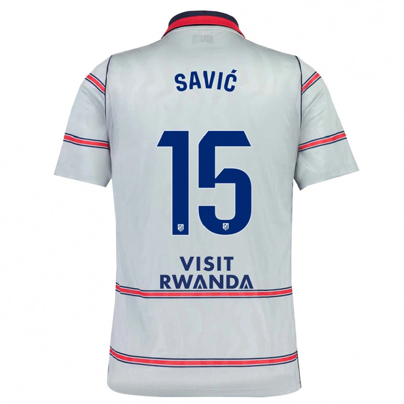 Danxen Herren Stefan Savic #15 Grau Rot Marineblau Ausweichtrikot Trikot 2026/27 T-Shirt Österreich