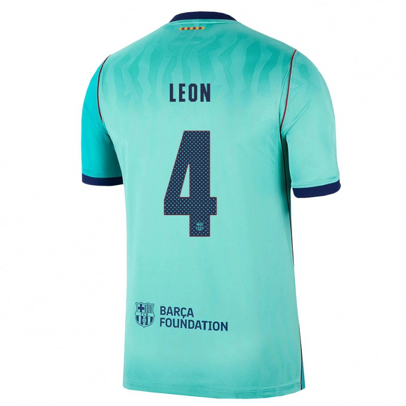 Danxen Herren Maria Pilar Leon #4 Aqua Dunkeltürkis Königsblau Ausweichtrikot Trikot 2026/27 T-Shirt Österreich