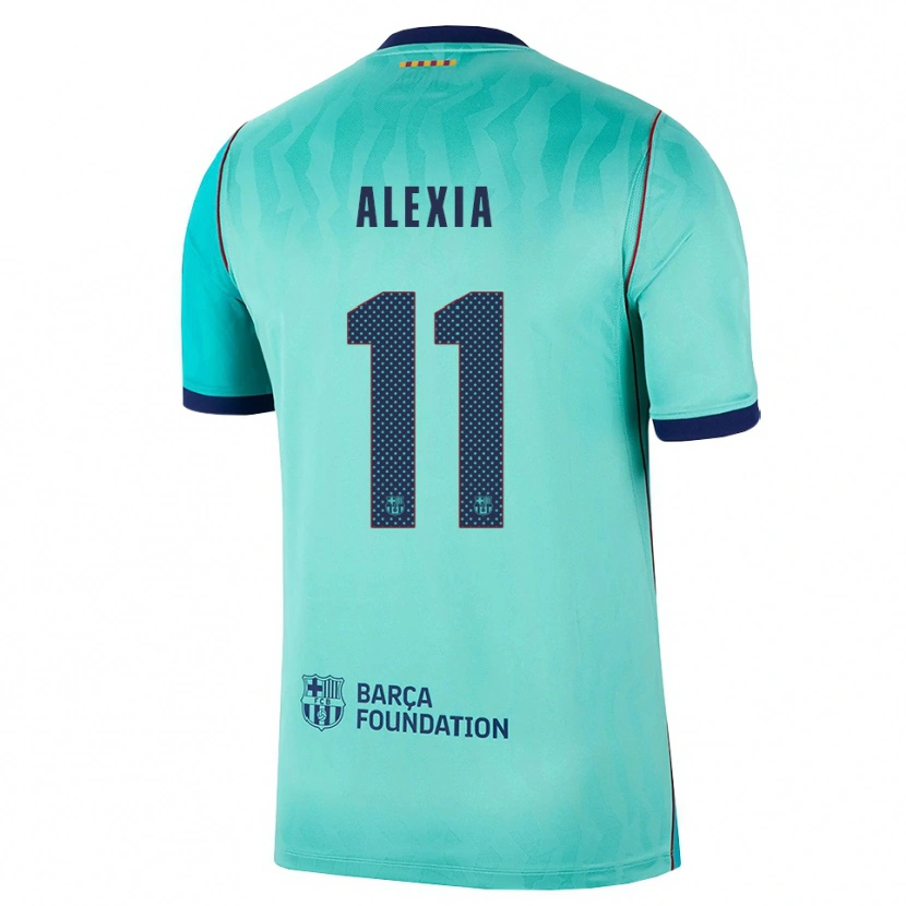 Danxen Herren Alexia Putellas #11 Aqua Dunkeltürkis Königsblau Ausweichtrikot Trikot 2026/27 T-Shirt Österreich