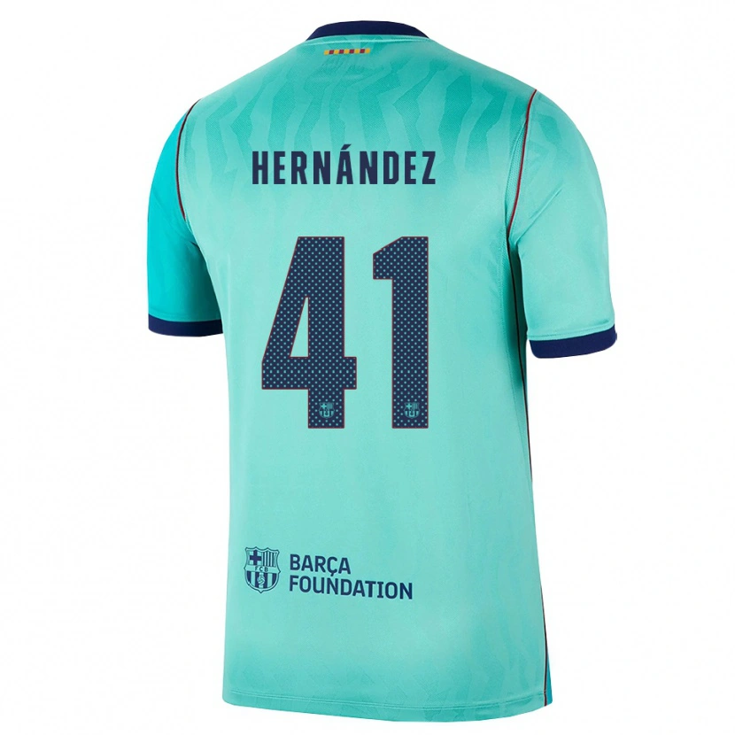 Danxen Herren Juan Hernández #41 Aqua Dunkeltürkis Königsblau Ausweichtrikot Trikot 2026/27 T-Shirt Österreich