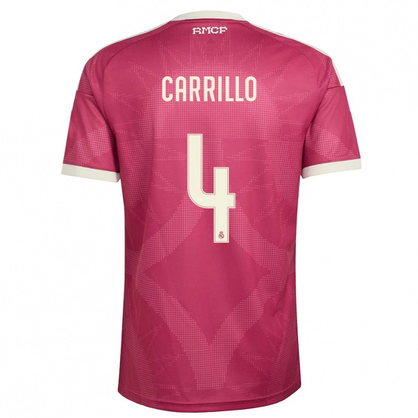 Danxen Herren Alvaro Carrillo #4 Blassviolett Rot Weiß Ausweichtrikot Trikot 2026/27 T-Shirt Österreich