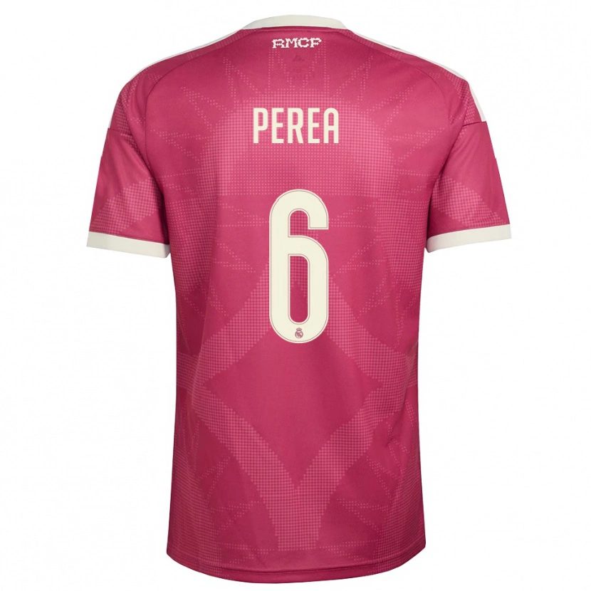 Danxen Herren Cristian Perea #6 Blassviolett Rot Weiß Ausweichtrikot Trikot 2026/27 T-Shirt Österreich