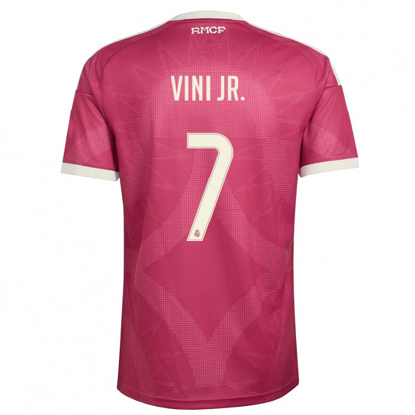 Danxen Herren Vinicius Junior #7 Blassviolett Rot Weiß Ausweichtrikot Trikot 2026/27 T-Shirt Österreich