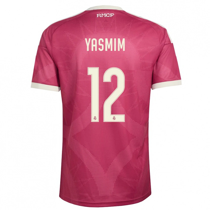 Danxen Herren Yasmim Assis Ribeiro #12 Blassviolett Rot Weiß Ausweichtrikot Trikot 2026/27 T-Shirt Österreich