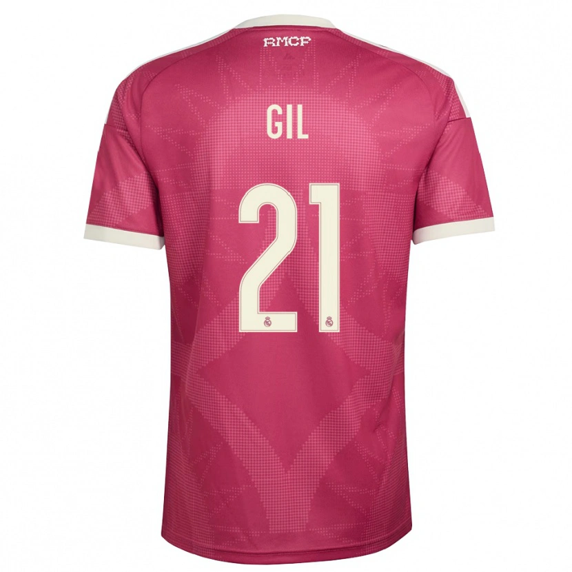 Danxen Herren Iker Gil #21 Blassviolett Rot Weiß Ausweichtrikot Trikot 2026/27 T-Shirt Österreich