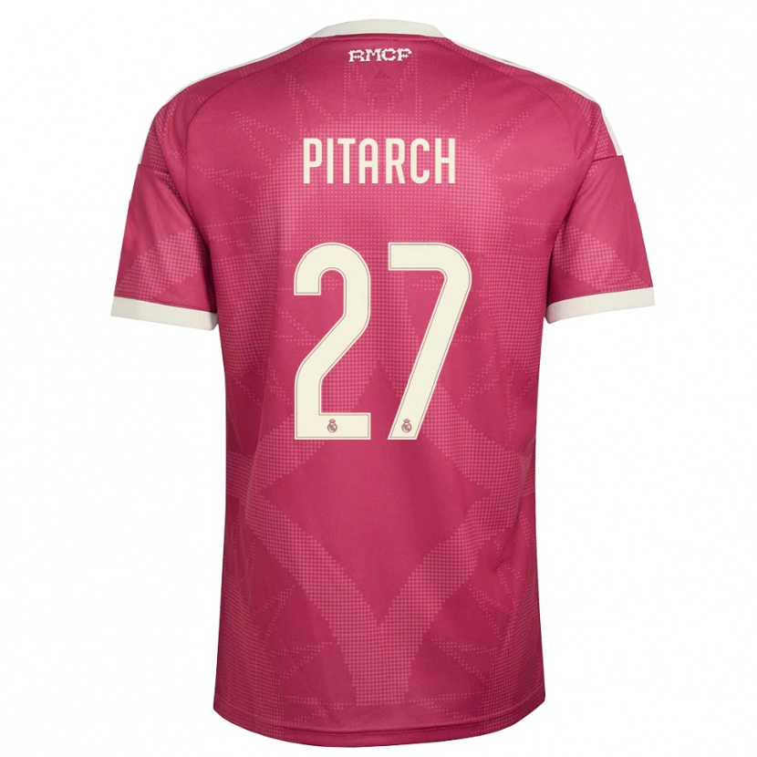 Danxen Herren Thiago Pitarch #27 Blassviolett Rot Weiß Ausweichtrikot Trikot 2026/27 T-Shirt Österreich