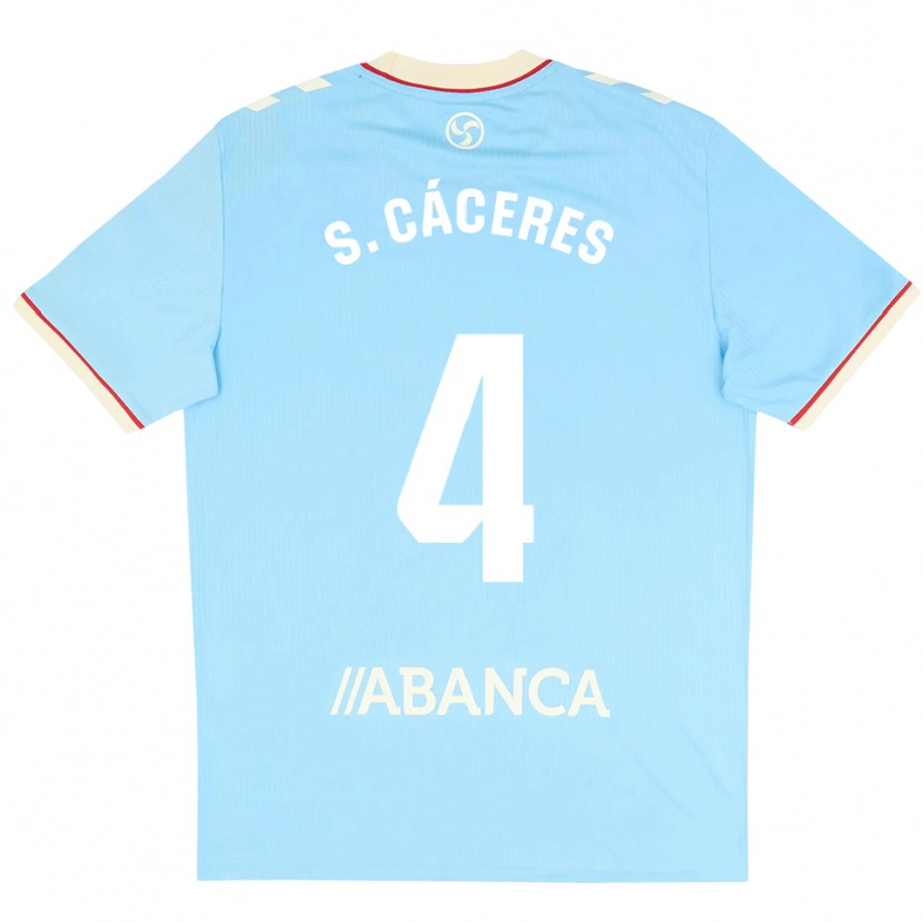 Danxen Damen Sebastián Cáceres #4 Himmelblau Weiß Rot Heimtrikot Trikot 2026/27 T-Shirt Österreich