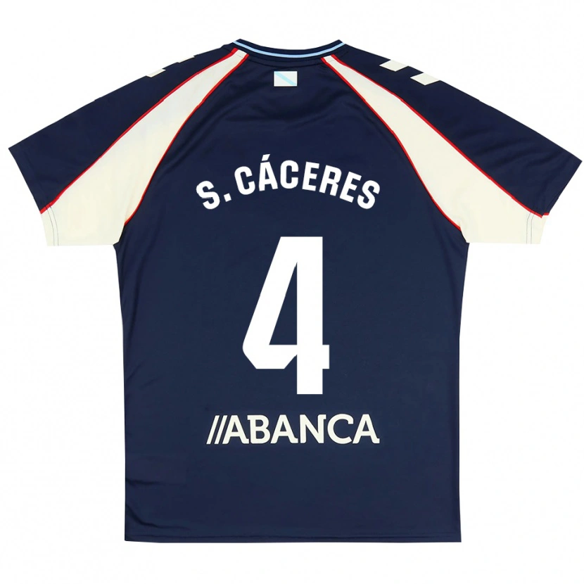 Danxen Damen Sebastián Cáceres #4 Königsblau Rot Weiß Auswärtstrikot Trikot 2026/27 T-Shirt Österreich