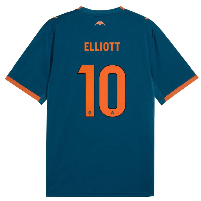 Danxen Damen Harvey Elliott #10 Stahlblau Orange Auswärtstrikot Trikot 2026/27 T-Shirt Österreich