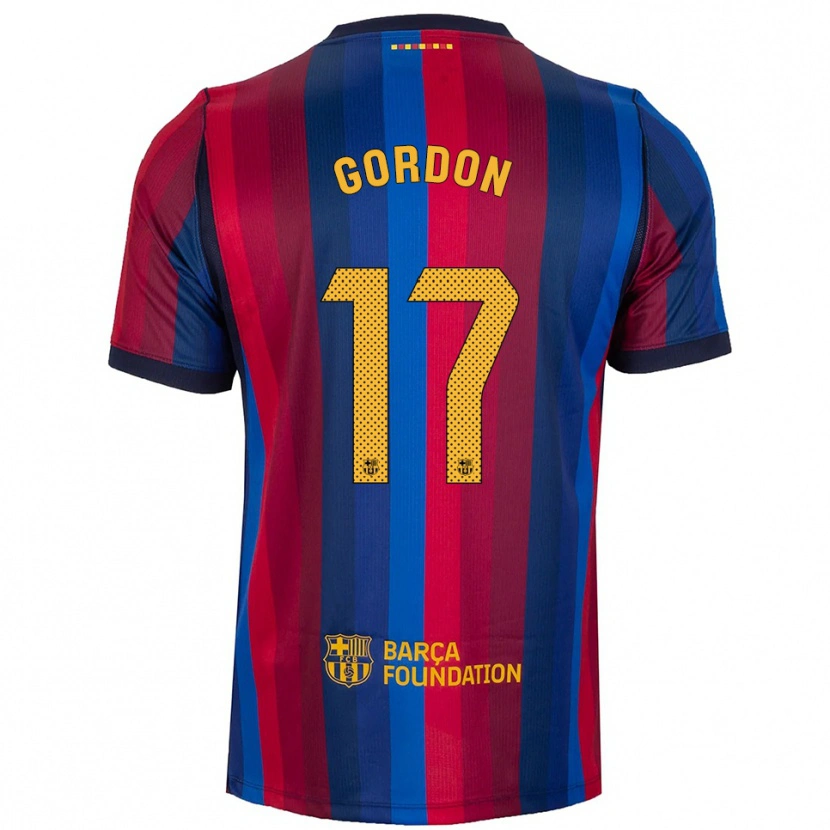 Danxen Damen Anthony Gordon #17 Königsblau Rot Gelb Heimtrikot Trikot 2026/27 T-Shirt Österreich
