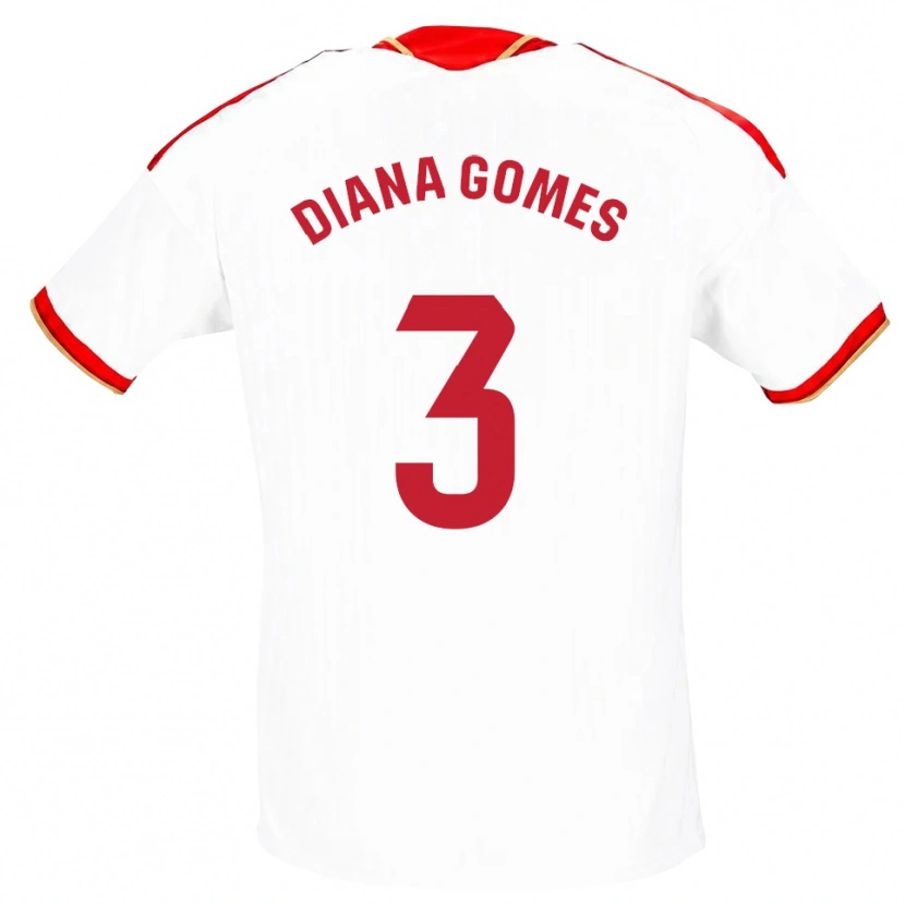 Danxen Damen Diana Catarina Ribeiro Gomes #3 Weiß Rot Heimtrikot Trikot 2026/27 T-Shirt Österreich