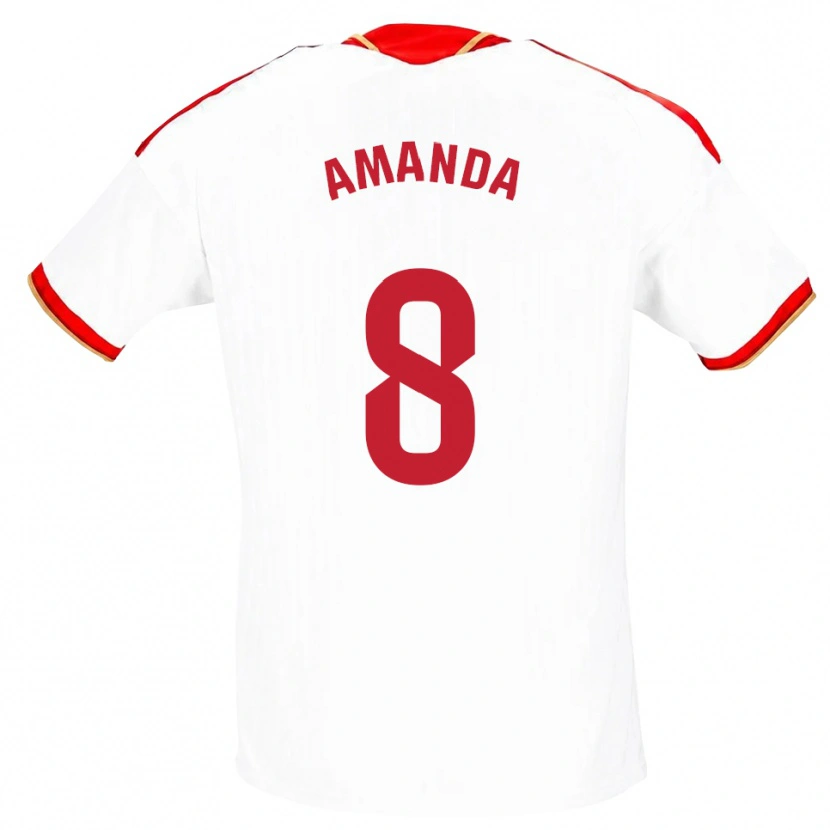 Danxen Damen Amanda Sampedro Bustos #8 Weiß Rot Heimtrikot Trikot 2026/27 T-Shirt Österreich