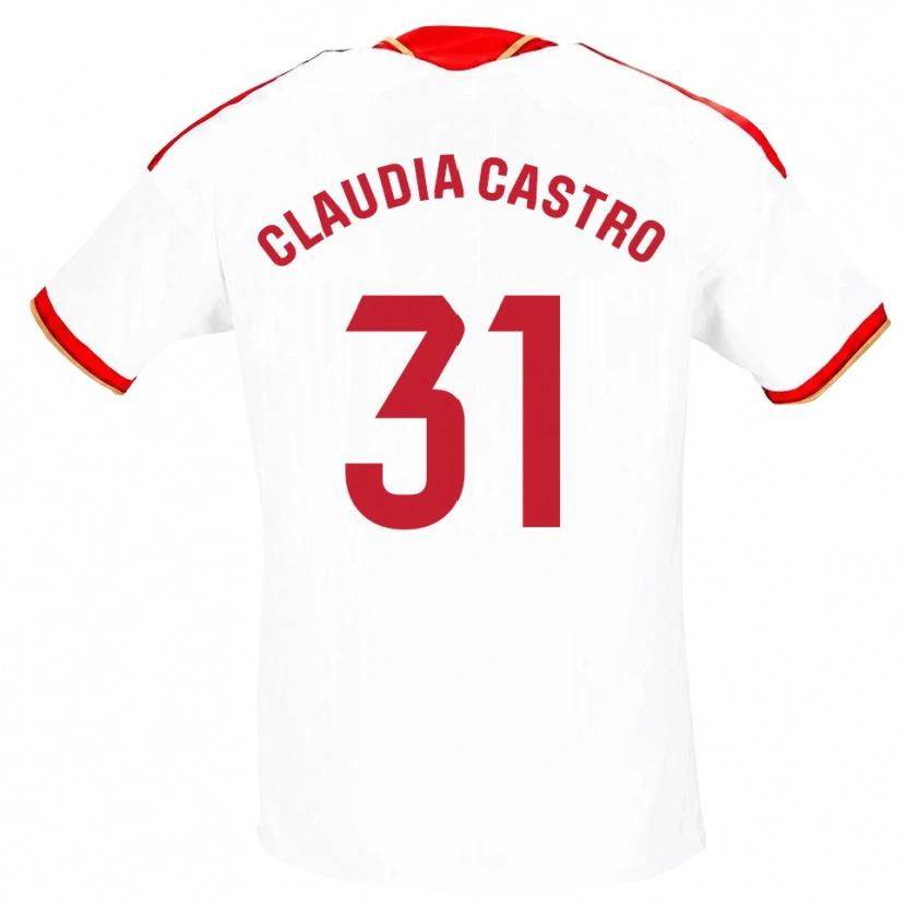 Danxen Damen Claudia Castro Romero #31 Weiß Rot Heimtrikot Trikot 2026/27 T-Shirt Österreich