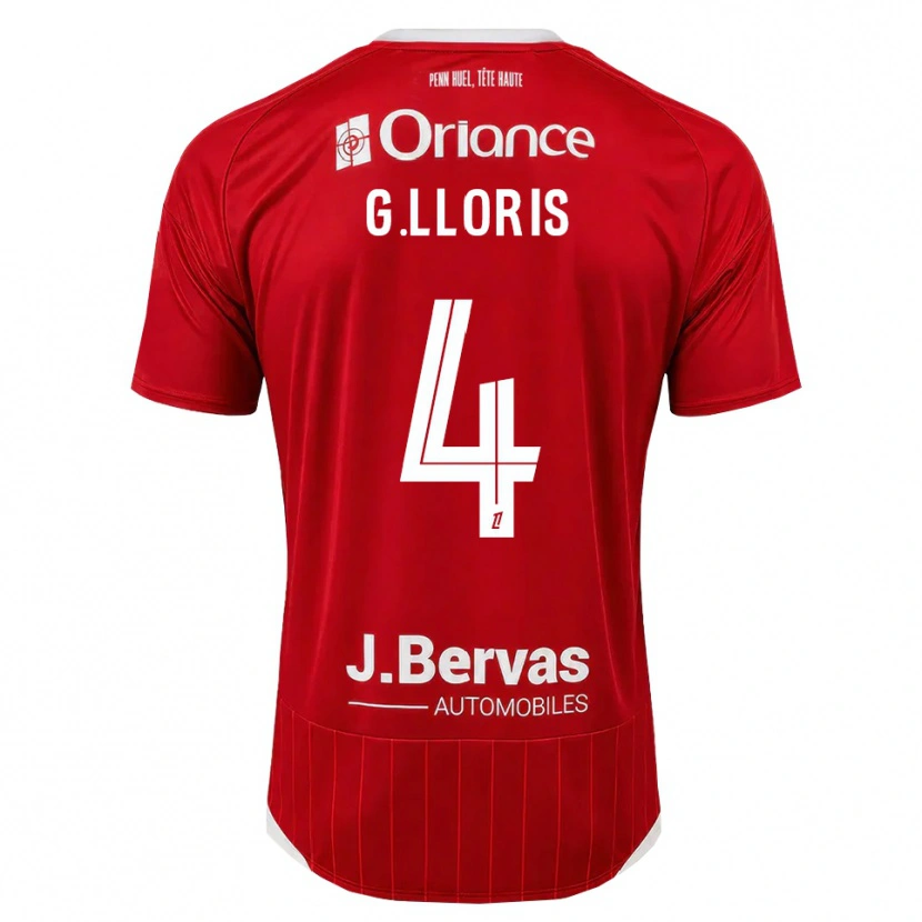 Danxen Damen Gautier Lloris #4 Weiß Rot Heimtrikot Trikot 2026/27 T-Shirt Österreich