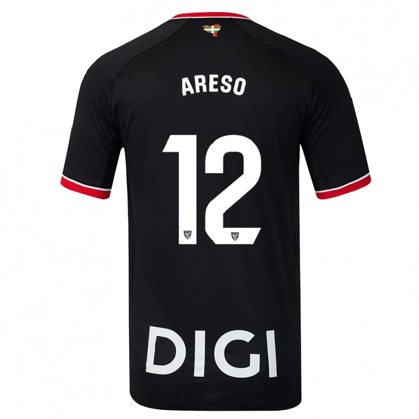 Danxen Damen Jesús Areso #12 Schwarz Weiß Rot Auswärtstrikot Trikot 2026/27 T-Shirt Österreich