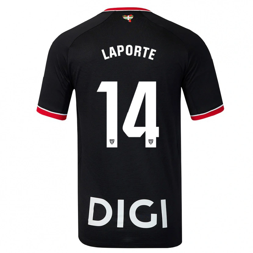 Danxen Damen Aymeric Laporte #14 Schwarz Weiß Rot Auswärtstrikot Trikot 2026/27 T-Shirt Österreich