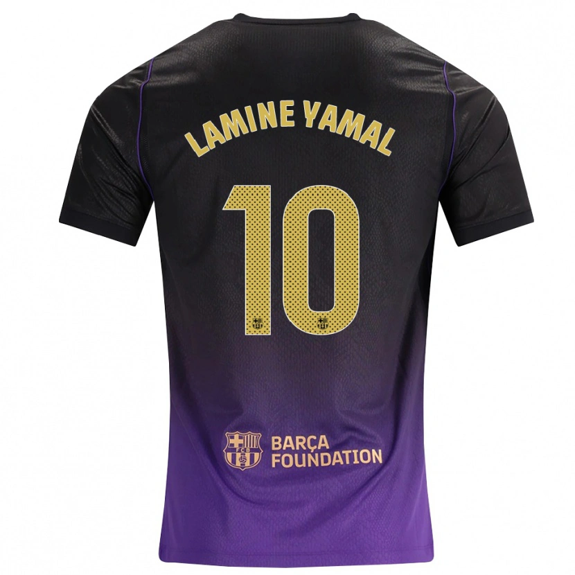 Danxen Damen Lamine Yamal #10 Lila Gelb Schwarz Auswärtstrikot Trikot 2026/27 T-Shirt Österreich