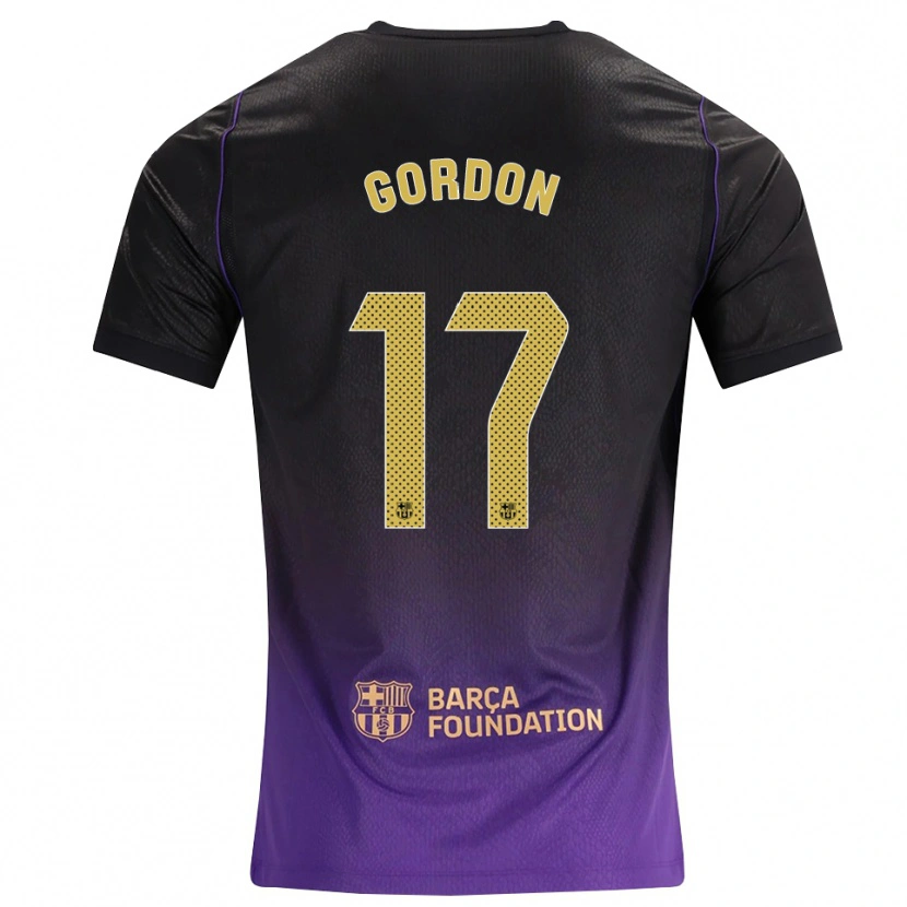 Danxen Damen Anthony Gordon #17 Lila Gelb Schwarz Auswärtstrikot Trikot 2026/27 T-Shirt Österreich