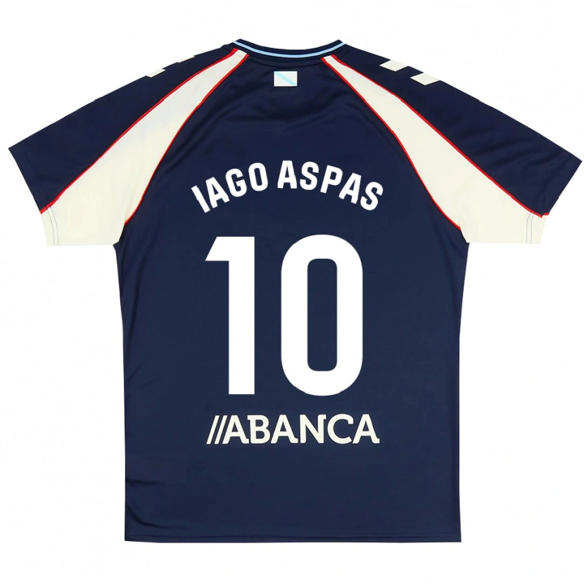 Danxen Damen Iago Aspas #10 Königsblau Rot Weiß Auswärtstrikot Trikot 2026/27 T-Shirt Österreich