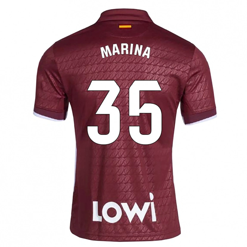 Danxen Damen Nacho Marina #35 Dunkelrot Weiß Auswärtstrikot Trikot 2026/27 T-Shirt Österreich