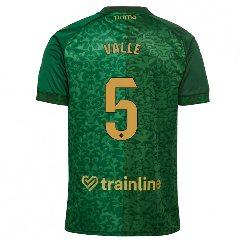 Danxen Damen María Valle López #5 Waldgrün Dunkelgoldrute Auswärtstrikot Trikot 2026/27 T-Shirt Österreich