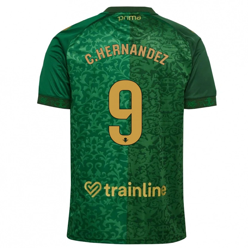 Danxen Damen Cucho Hernández #9 Waldgrün Dunkelgoldrute Auswärtstrikot Trikot 2026/27 T-Shirt Österreich